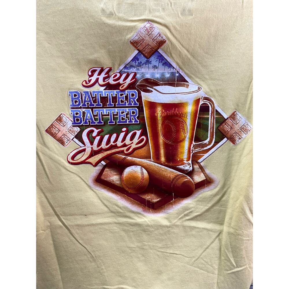 Caribbean Joe shirt hey batter batter swing Baseball Game Lover Graphic Tee XL